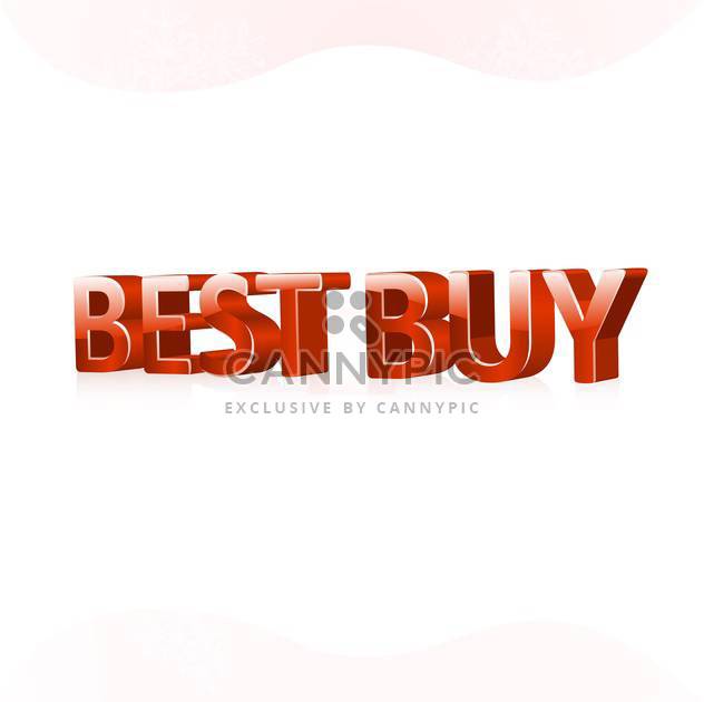 Vector illustration of red color best buy text on white background - vector gratuit #125802 