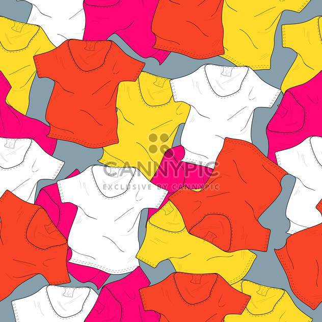Vector illustration background with colorful t-shirts - vector gratuit #126032 