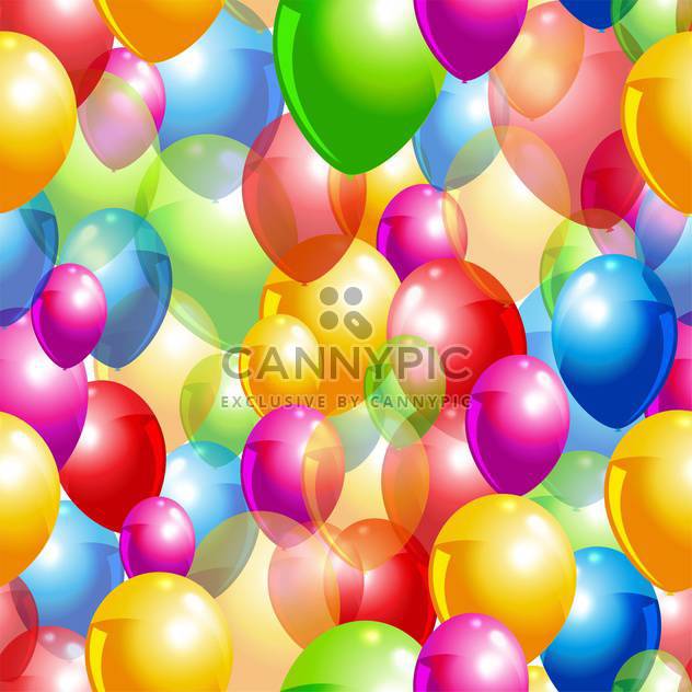 colorful illustration of balloons for party background - vector gratuit #126092 