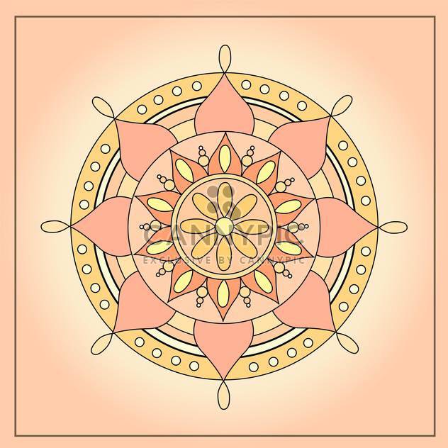 Vector illustration of pink color folk background with flower - бесплатный vector #126102