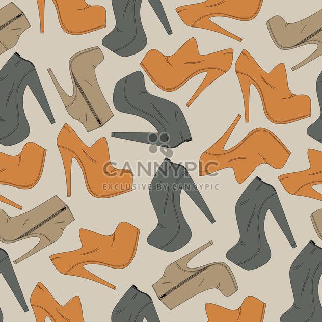 Vector background with different female shoes - Free vector #126112