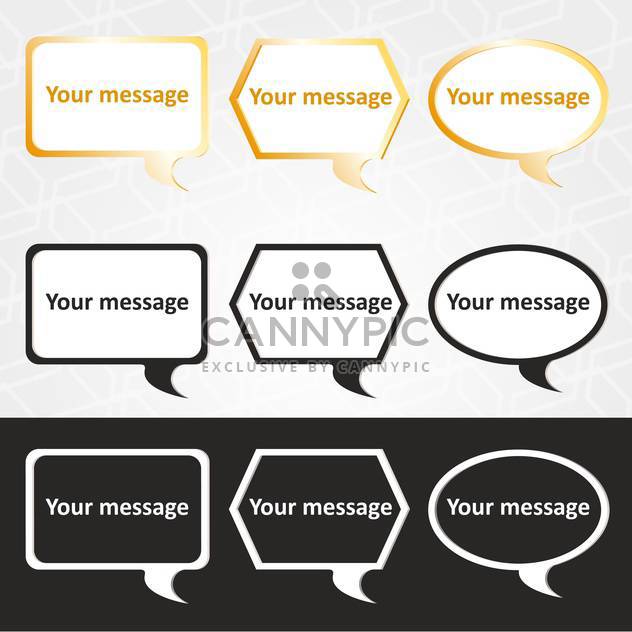 Vector illustration of speech bubbles set with text place - vector #126122 gratis
