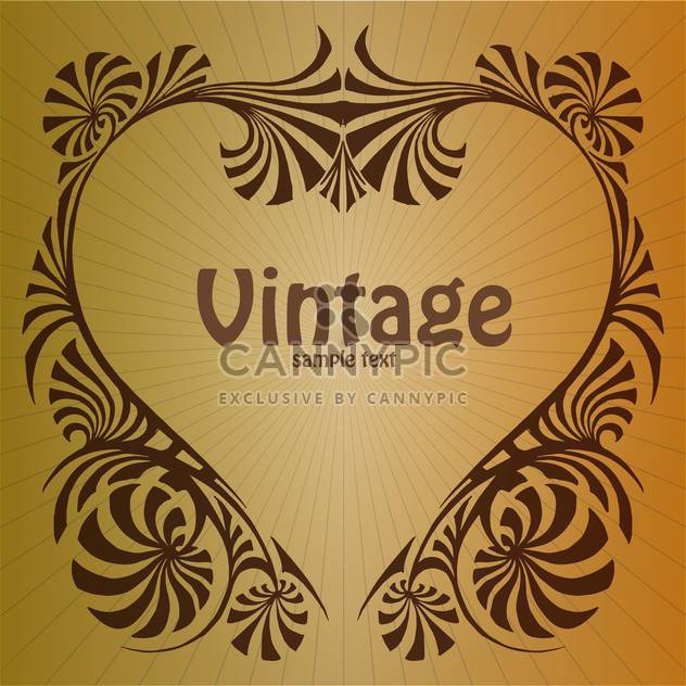Vector vintage brown background with floral pattern - vector gratuit #126282 