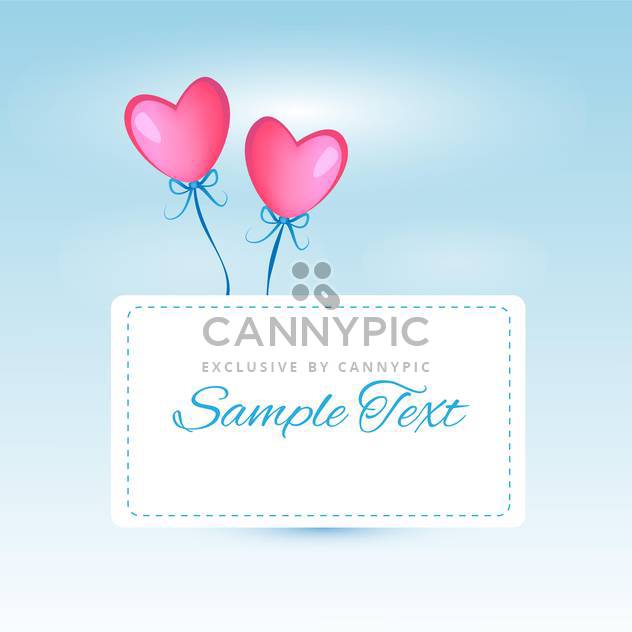 Vector background with heart shaped balloons with text place - vector #126522 gratis