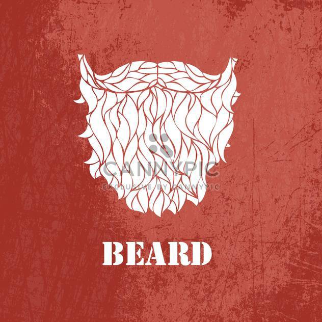 Vector illustration of male beard on brown background - vector #126672 gratis