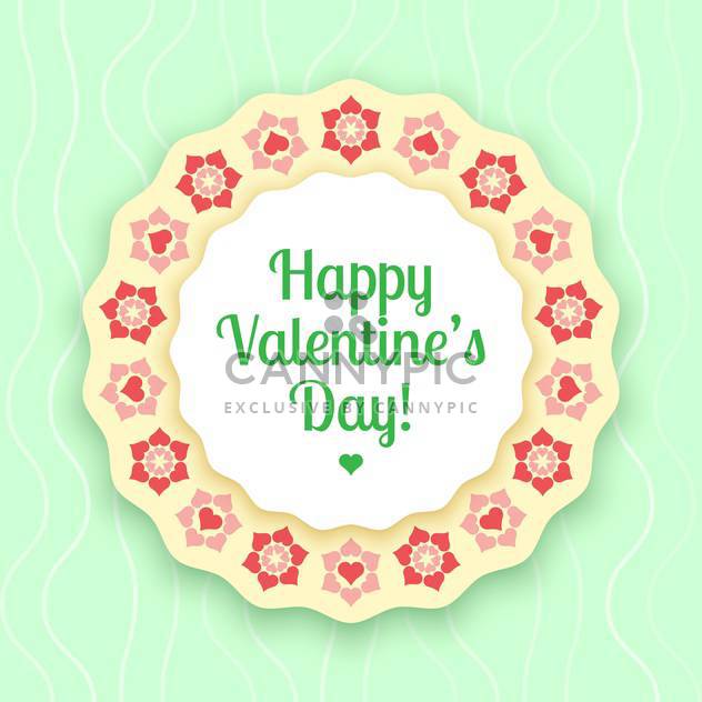vector illustration of greeting card for Valentine's day - бесплатный vector #126682