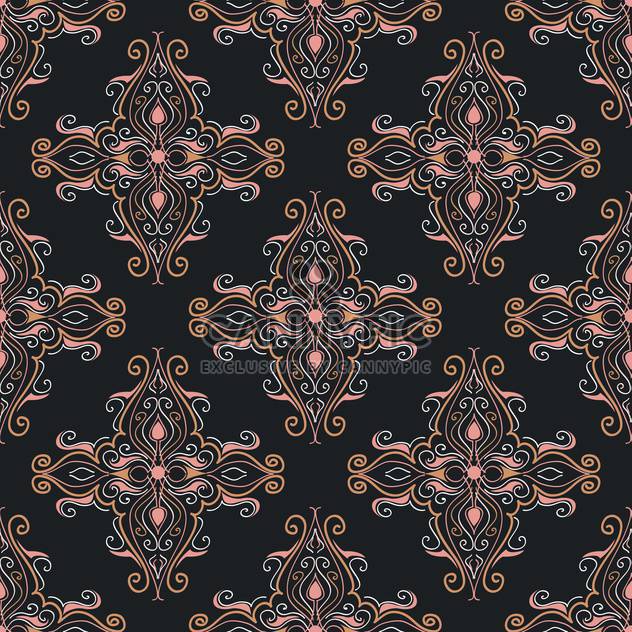 Vector vintage background with art floral pattern - Free vector #126762