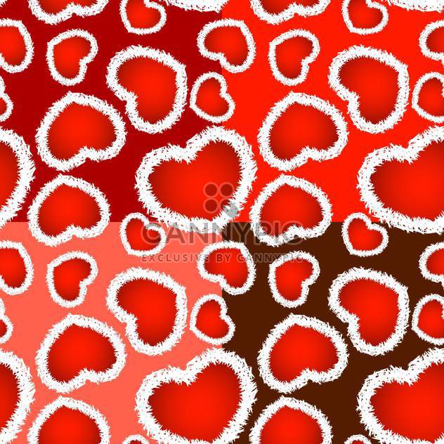 Vector background with fluffy hearts for valentine card - vector #127122 gratis