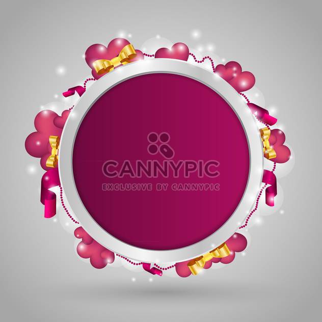 purple circle with text place and hearts - vector #127232 gratis