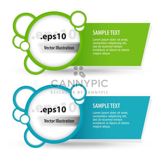 Vector set of colorful banners with text place - vector #127502 gratis