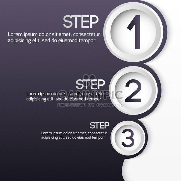vector set of three steps web buttons - Free vector #127642