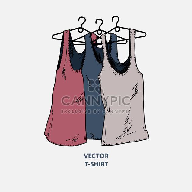 Vector illustration of grunge fashion t-shirts - vector gratuit #127772 