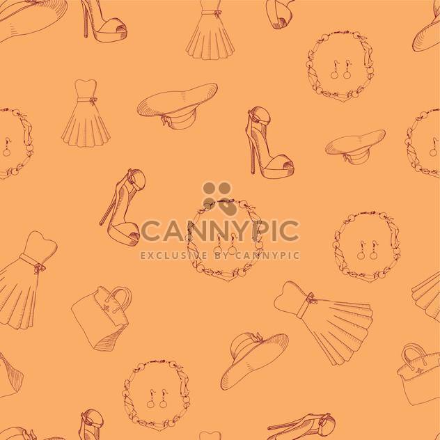 seamless pattern with female things - бесплатный vector #127792