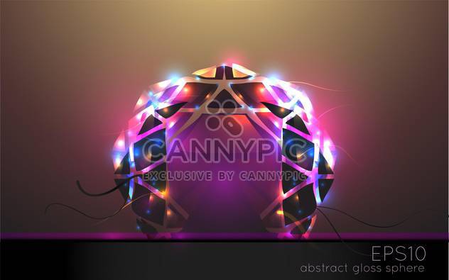vector illustration of abstract colorful light arch - vector #127962 gratis