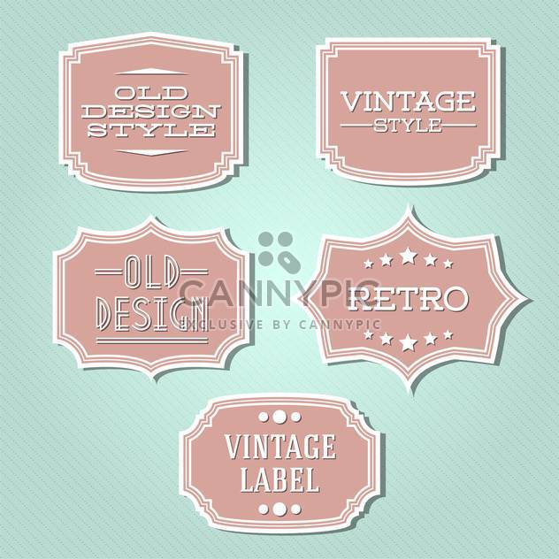 Vector collection of vintage and retro labels - бесплатный vector #128042
