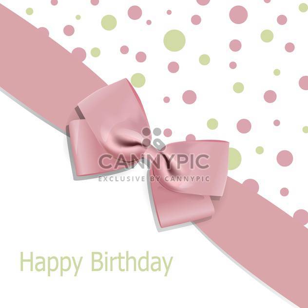 Vector birthday background with bow and space for text - vector gratuit #128182 
