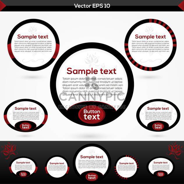 Set with vector empty badges for the text - Free vector #128342