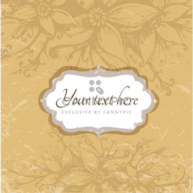 Vintage floral background with space for text - vector gratuit #128392 