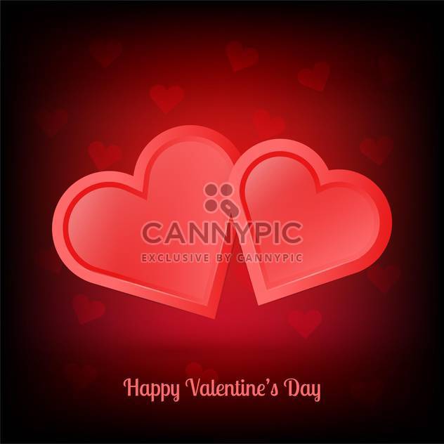 Vector illustration of pair of valentine heart - Free vector #128402