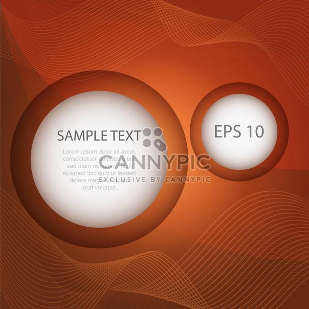 Abstract vector brown background with circle frames - vector gratuit #129762 
