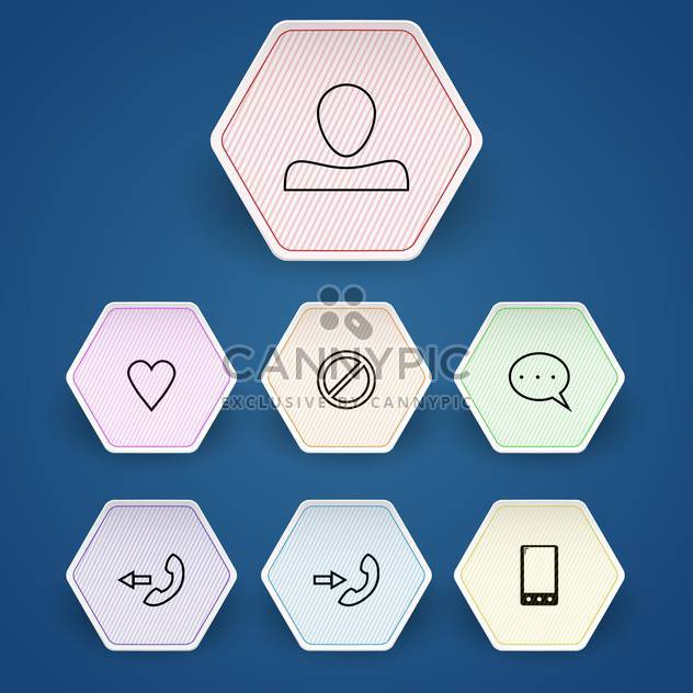 Media and communication vector icons set - Free vector #130152