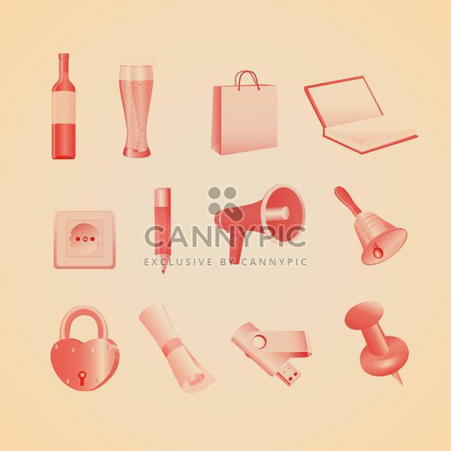 Vector illustration of household items - бесплатный vector #130182