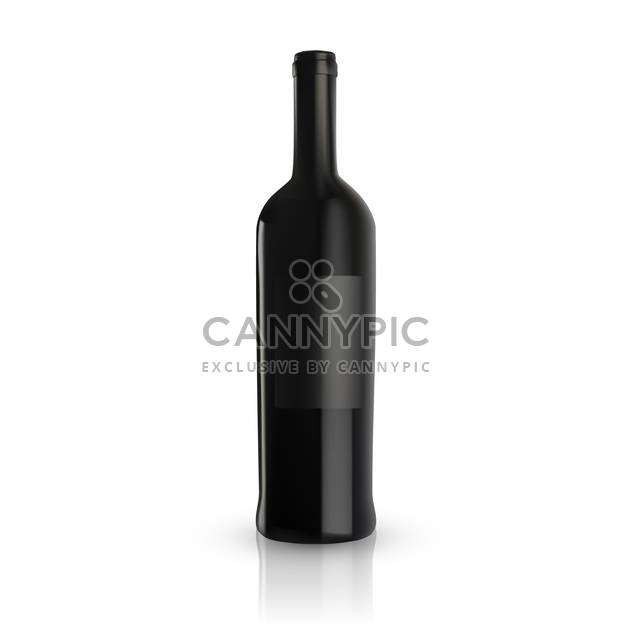 blank wine bottle vector illustration - vector gratuit #130332 