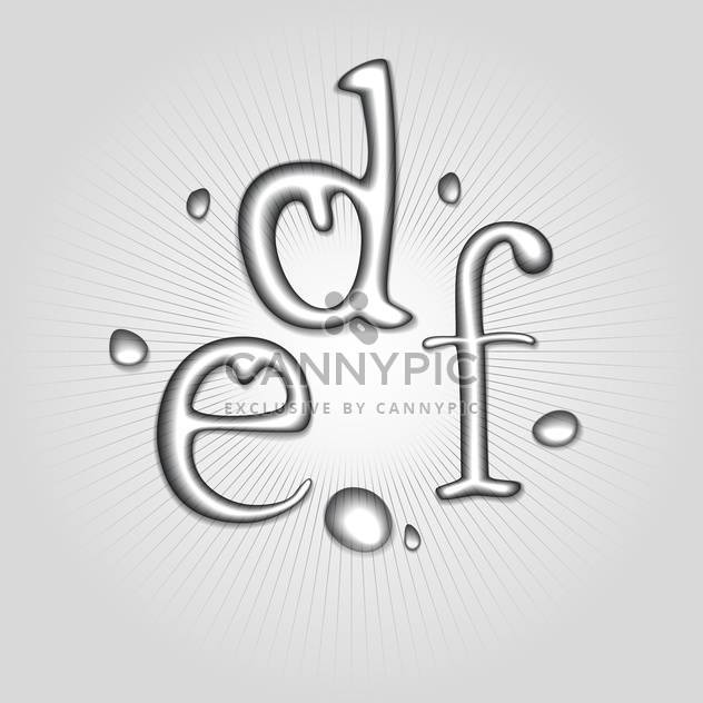 Vector water letters D, E, F - бесплатный vector #130362