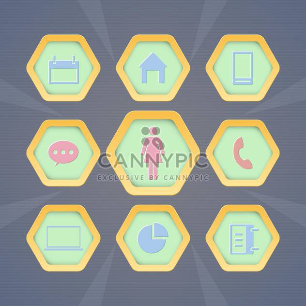 Set with vector web icons - Kostenloses vector #130382