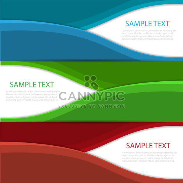 modern wave design banners background - бесплатный vector #130462