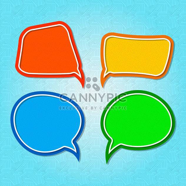 Vector set of colorful speech bubbles - Free vector #130552