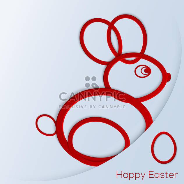 Happy easter bunny on blue background - Free vector #130802
