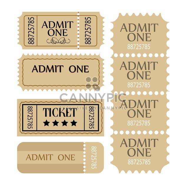 vector coupon and tickets set - Free vector #131372