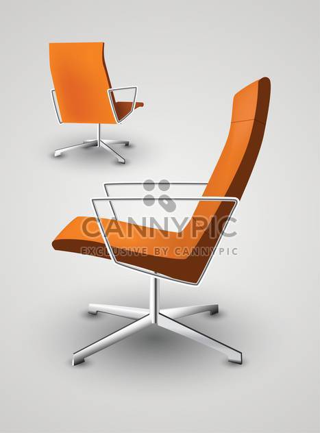 Office armchair vector collage on white background - vector gratuit #132032 