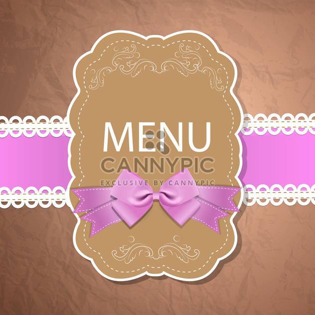 Vector restaurant menu design on brown craft paper background - бесплатный vector #132112
