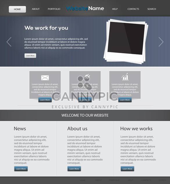 Web site design template, vector illustration - vector #132332 gratis