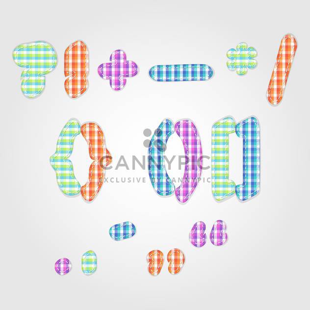 old fashioned colorful punctuation marks,vector illustration - vector #132352 gratis