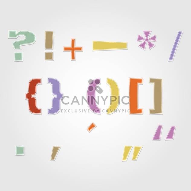 colorful punctuation marks,vector illustration - vector #132362 gratis