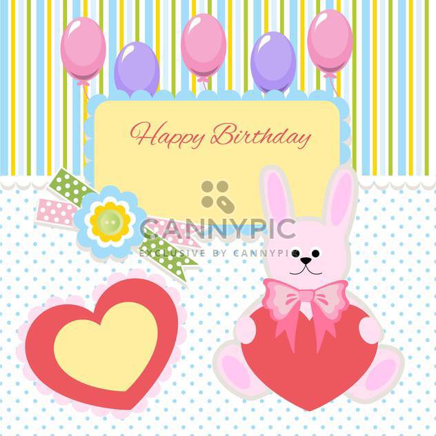 happy birthday card invitation background - Free vector #133802