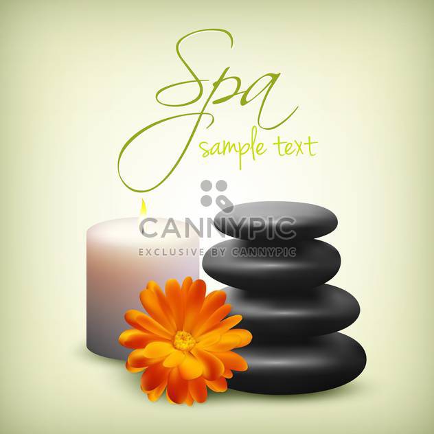 spa still life with flower background - vector gratuit #134062 