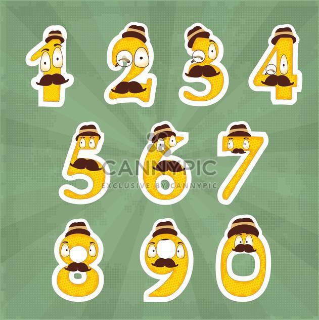 funny numbers digits set - vector #134412 gratis