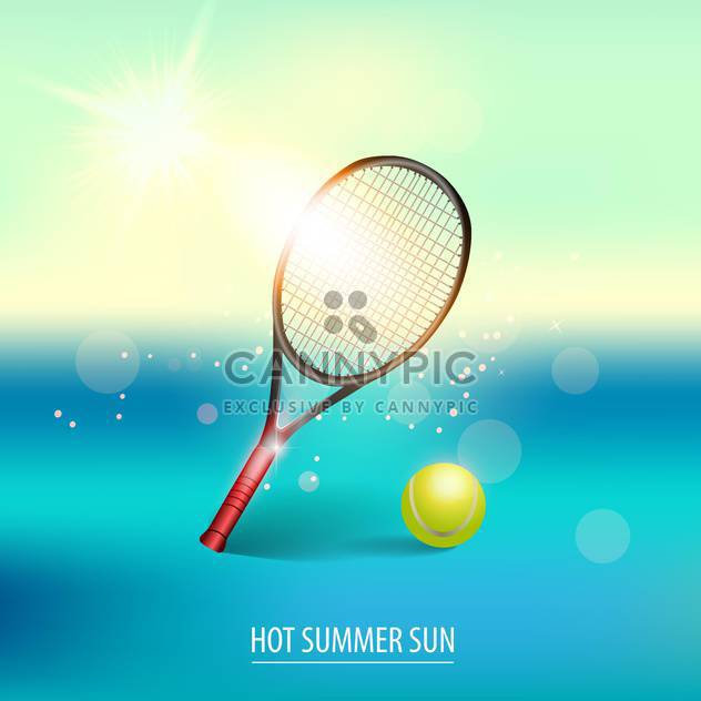 vector illustration of tennis items - бесплатный vector #134612