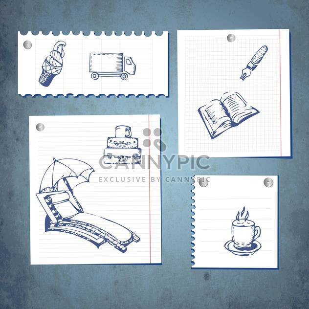 paper communication notes set - vector #134622 gratis