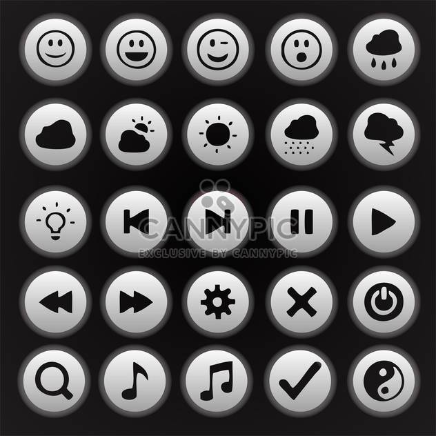 media player buttons collection - Free vector #134642