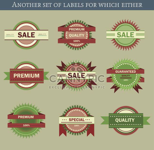 set of retro vector labels and badges background - Free vector #135212
