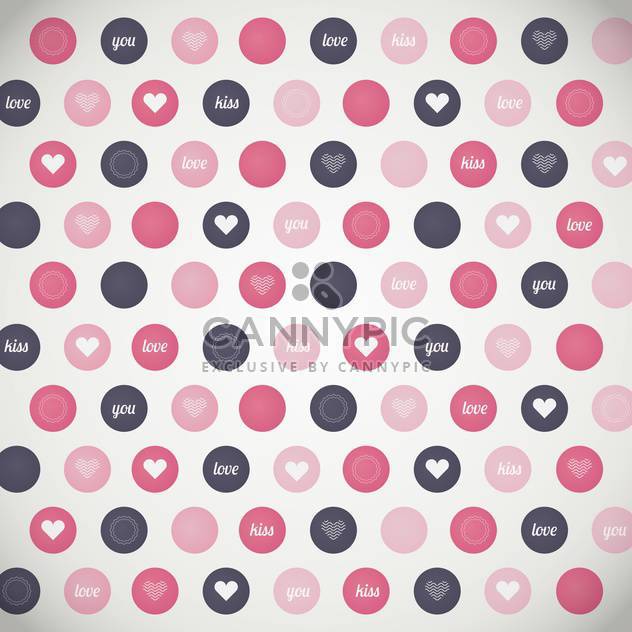 Vector background with hearts in colorful dots - Kostenloses vector #126272