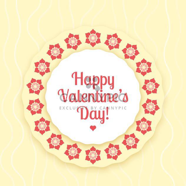 Vector card for Valentine's day background with flowers - Free vector #126482