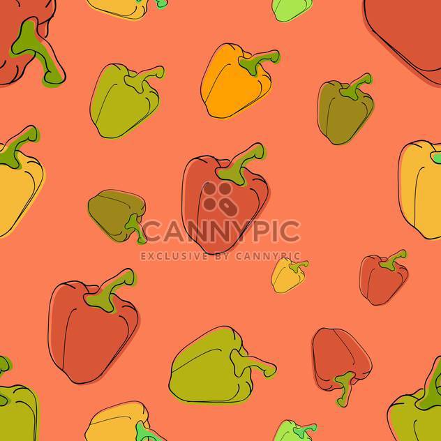 colorful illustration of background with healthy peppers - vector #126642 gratis