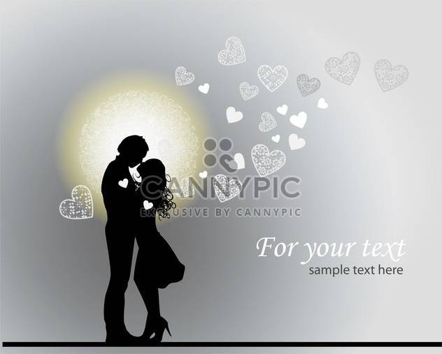 Valentine's romantic background with couple in love - Free vector #126812