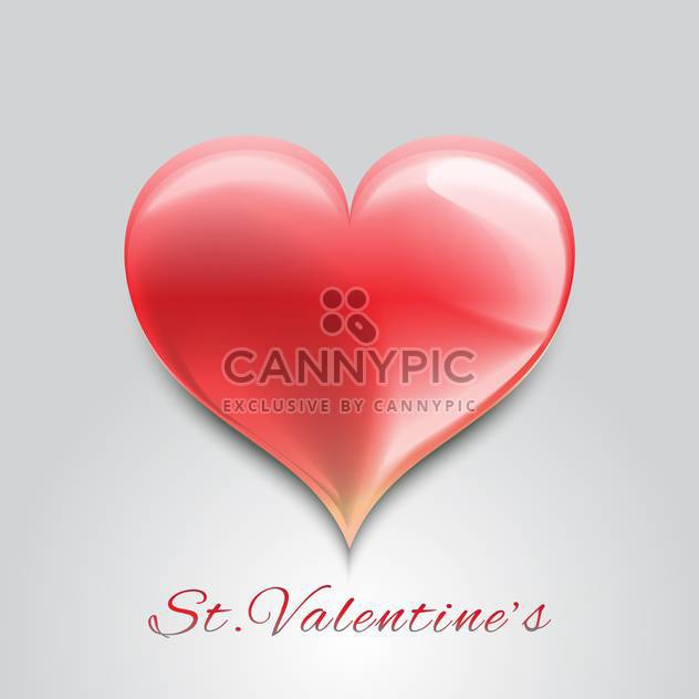 Valentine background with red heart for valentine card - vector gratuit #126912 